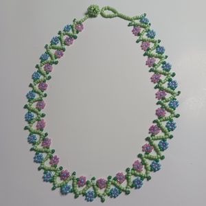 Mexican handmade beaded seed Necklace choker Multicolor